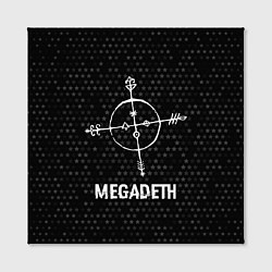 Холст квадратный Megadeth glitch на темном фоне, цвет: 3D-принт — фото 2