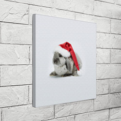 Холст квадратный Рождественский кролик - 2023, цвет: 3D-принт — фото 2