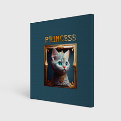 Картина квадратная Кошечка принцесса - картина в рамке