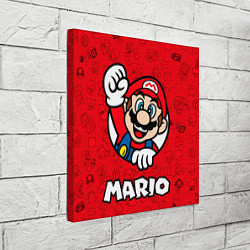 Холст квадратный Луиджи и Марио, цвет: 3D-принт — фото 2