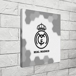 Холст квадратный Real Madrid sport на светлом фоне, цвет: 3D-принт — фото 2