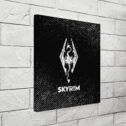 Холст квадратный Skyrim с потертостями на темном фоне, цвет: 3D-принт — фото 2