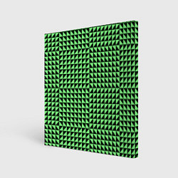 Картина квадратная Чёрно-зелёная оптическая иллюзия