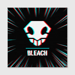 Холст квадратный Символ Bleach в стиле glitch на темном фоне, цвет: 3D-принт — фото 2