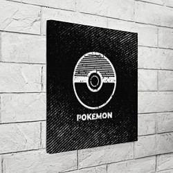 Холст квадратный Pokemon с потертостями на темном фоне, цвет: 3D-принт — фото 2