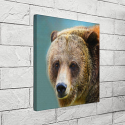 Холст квадратный Русский бурый медведь, цвет: 3D-принт — фото 2