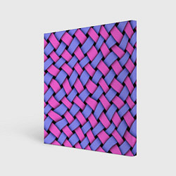 Картина квадратная Фиолетово-сиреневая плетёнка - оптическая иллюзия