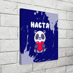 Холст квадратный Настя панда с сердечком, цвет: 3D-принт — фото 2