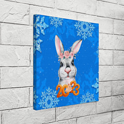 Холст квадратный Символ 2023 года - кролик, цвет: 3D-принт — фото 2