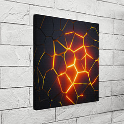 Холст квадратный Огненные трещины, цвет: 3D-принт — фото 2