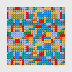 Холст квадратный Детский конструктор - текстура, цвет: 3D-принт — фото 2