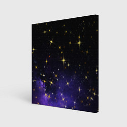 Холст квадратный Сияющие звёзды вселенной, цвет: 3D-принт