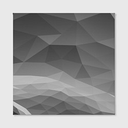 Холст квадратный Серый геометрический объёмный паттерн, цвет: 3D-принт — фото 2