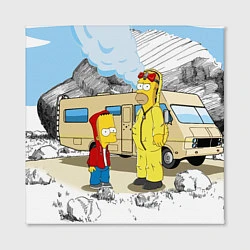 Холст квадратный Барт Симпсон и его папаша, цвет: 3D-принт — фото 2