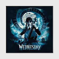 Холст квадратный Wednesday Addams 2022, цвет: 3D-принт — фото 2