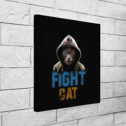 Холст квадратный Бойцовский клуб : бойцовский кот, цвет: 3D-принт — фото 2