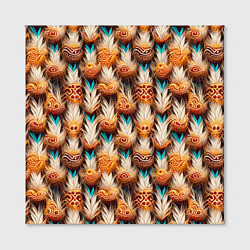Холст квадратный Боевое одеяние шамана, цвет: 3D-принт — фото 2