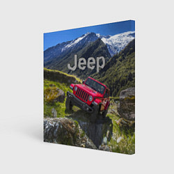 Картина квадратная Chrysler Jeep Wrangler Rubicon - горы