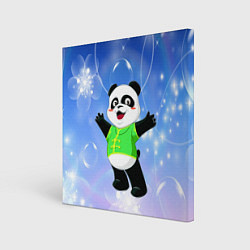 Картина квадратная Панда разводит руками