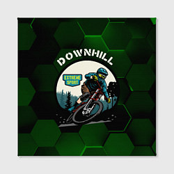 Холст квадратный Downhill Extreme Sport, цвет: 3D-принт — фото 2