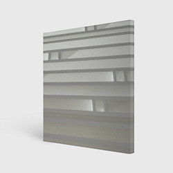 Холст квадратный Серый паттерн из различных блоков, цвет: 3D-принт