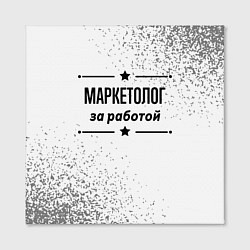 Холст квадратный Маркетолог за работой - на светлом фоне, цвет: 3D-принт — фото 2
