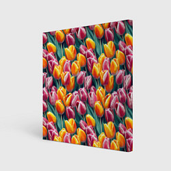 Холст квадратный Роскошные тюльпаны, цвет: 3D-принт