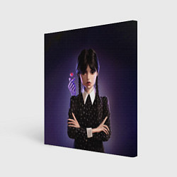 Холст квадратный Красивая Уэнсдэй, цвет: 3D-принт