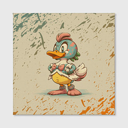 Холст квадратный Уверенная утка, цвет: 3D-принт — фото 2