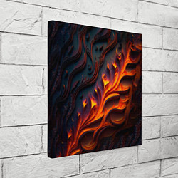 Холст квадратный Огненный орнамент с языками пламени, цвет: 3D-принт — фото 2
