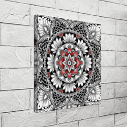 Холст квадратный Мандала: цветочный узор, цвет: 3D-принт — фото 2