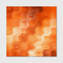 Холст квадратный Золотисто-оранжевый туманный паттерн, цвет: 3D-принт — фото 2