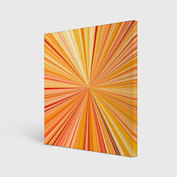 Холст квадратный Абстрактные лучи оттенков оранжевого, цвет: 3D-принт