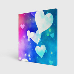 Холст квадратный Dreamy Hearts Multicolor, цвет: 3D-принт