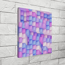 Холст квадратный Абстрактный кубический паттерн, цвет: 3D-принт — фото 2