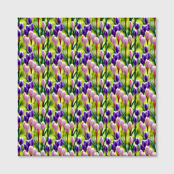 Холст квадратный Весенние крокусы, цвет: 3D-принт — фото 2