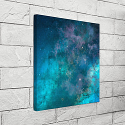 Холст квадратный Абстрактный светло-синий космос и звёзды, цвет: 3D-принт — фото 2