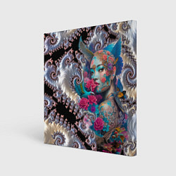 Холст квадратный Japanese beauty - irezumi, цвет: 3D-принт