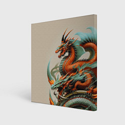 Картина квадратная Japan dragon - irezumi