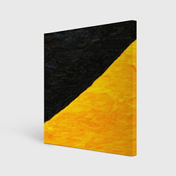 Картина квадратная Черно-желтые масляные краски