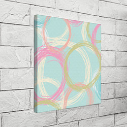 Холст квадратный Текстура из светлых колец, цвет: 3D-принт — фото 2