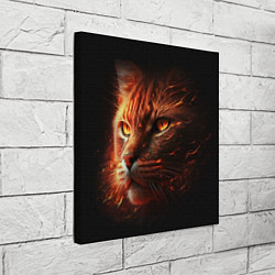 Холст квадратный Огненный рыжий кот, цвет: 3D-принт — фото 2