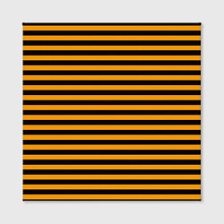 Холст квадратный Черно-оранжевые полосы - пчелиный образ, цвет: 3D-принт — фото 2