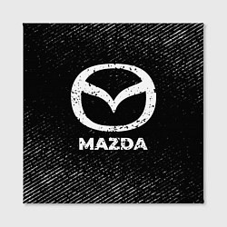 Холст квадратный Mazda с потертостями на темном фоне, цвет: 3D-принт — фото 2