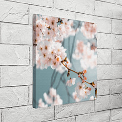 Холст квадратный Японские красивые цветы, цвет: 3D-принт — фото 2