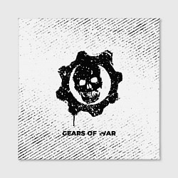 Холст квадратный Gears of War с потертостями на светлом фоне, цвет: 3D-принт — фото 2