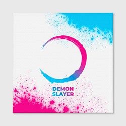 Холст квадратный Demon Slayer neon gradient style, цвет: 3D-принт — фото 2