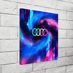 Холст квадратный Audi неоновый космос, цвет: 3D-принт — фото 2