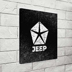 Холст квадратный Jeep с потертостями на темном фоне, цвет: 3D-принт — фото 2