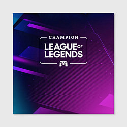 Холст квадратный League of Legends gaming champion: рамка с лого и, цвет: 3D-принт — фото 2